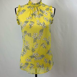 5/$25 Who What Wear Sheer Print Blouse Sz Small